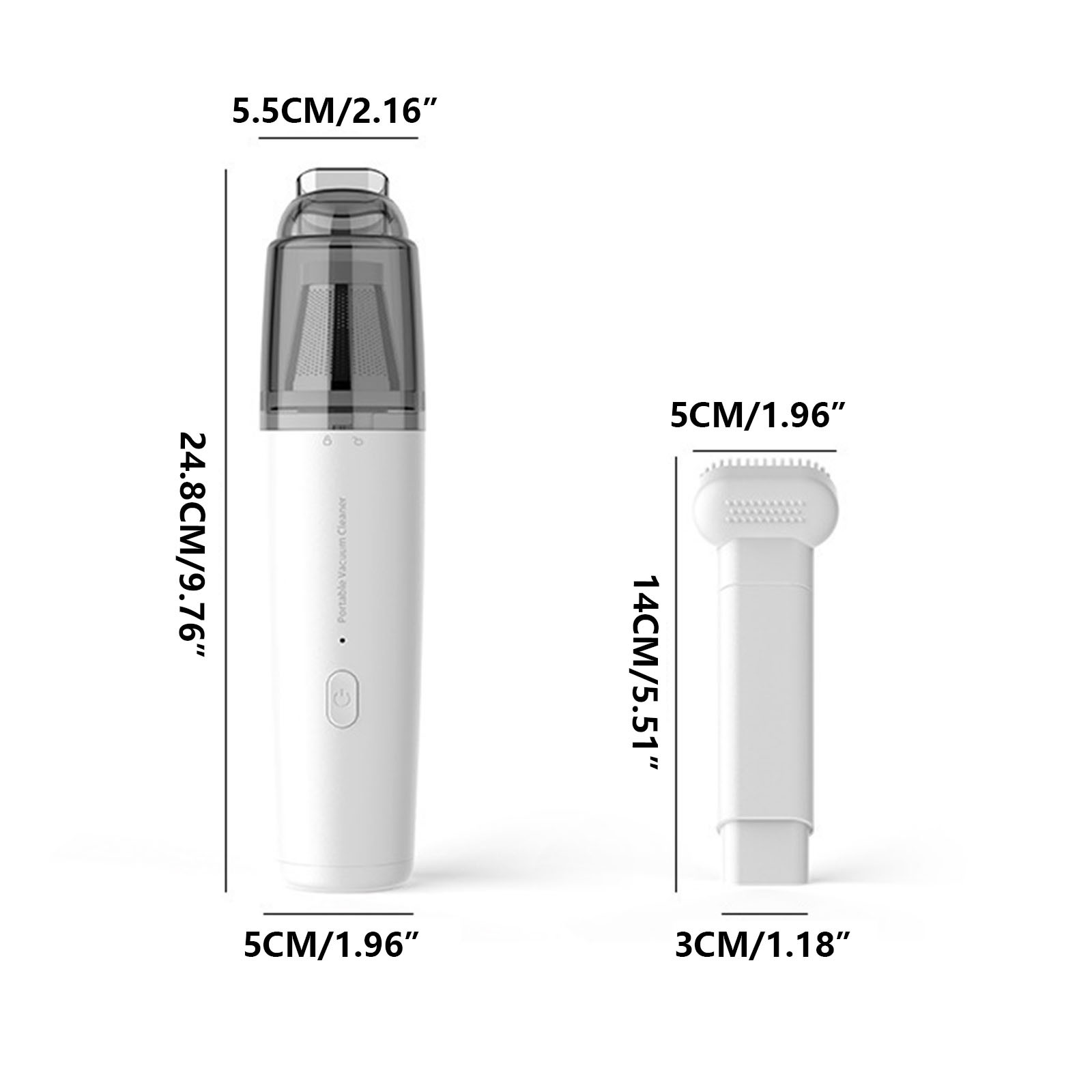SPOORYYO Mini Portable Car Vacuum Cleaner with High Power Suction, Wireless Design, and Removable Dust Cup for Home and Auto Use
